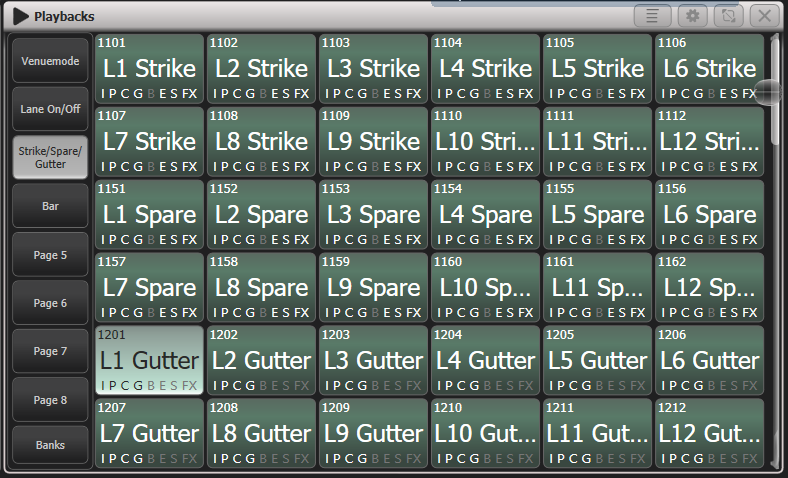 Titan playbacks mapped for LanePulse at Ace of Lanes